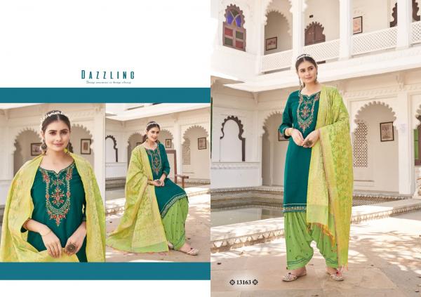 Kalaroop Sunheri By Patiala 5 Silk Readymade Suits Collection